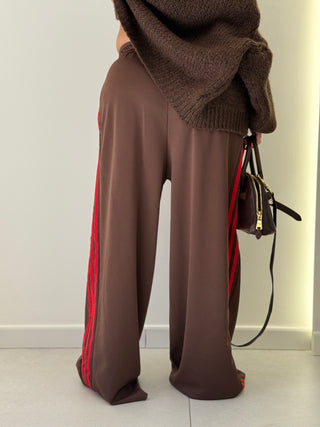 Pantalone PHARREL brown/red