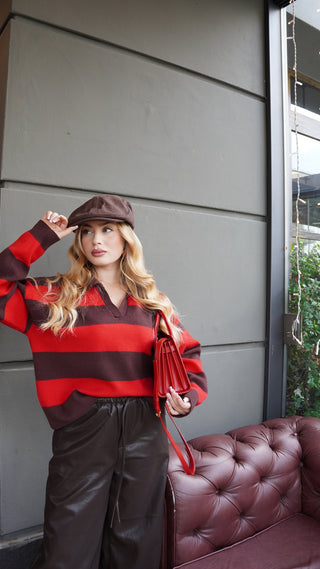 Pullover polo HARRODS red