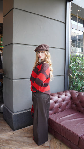 Pantalone ecopelle KOYN brown