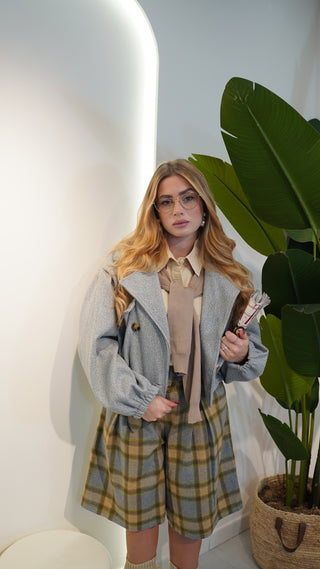 Cappotto LIAM CROP grigio