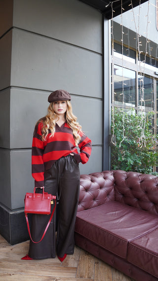 Pantalone ecopelle KOYN brown