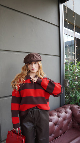 Pullover polo HARRODS red