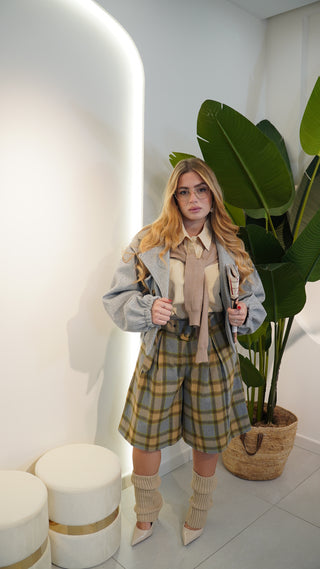 Cappotto LIAM CROP grigio