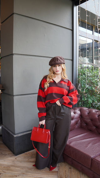 Pantalone ecopelle KOYN brown