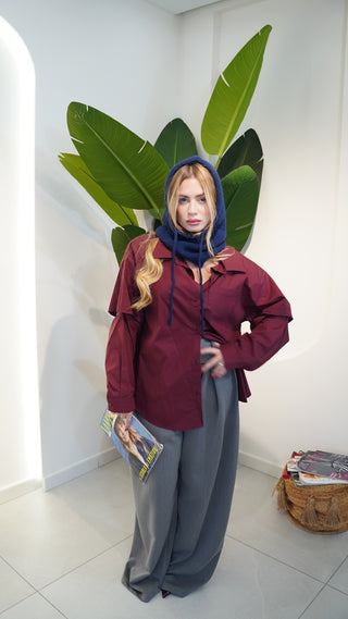 Camicia MINIMAL bordeaux