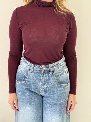 Maglia ZENIS dolcevita bordeaux