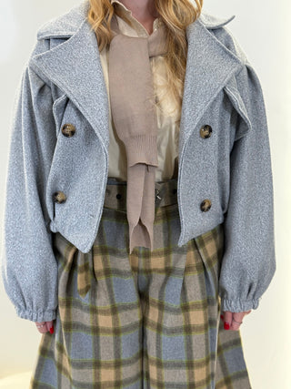 Cappotto LIAM CROP grigio