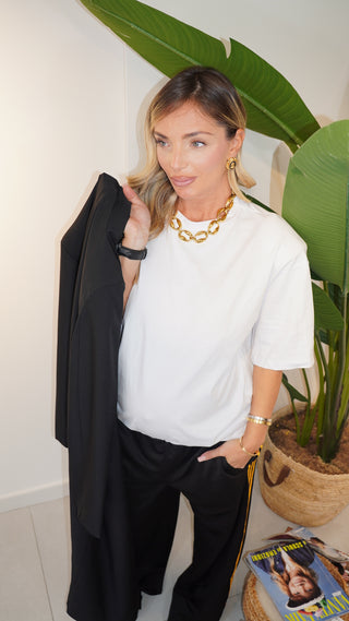 T-shirt spalline BASIC bianca