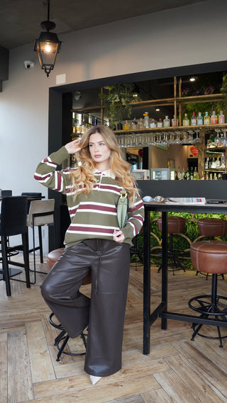 Pantalone ecopelle KOYN brown