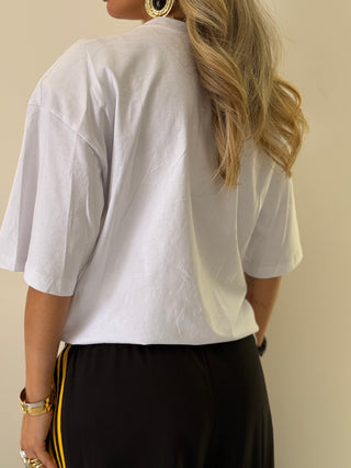 T-shirt spalline BASIC bianca