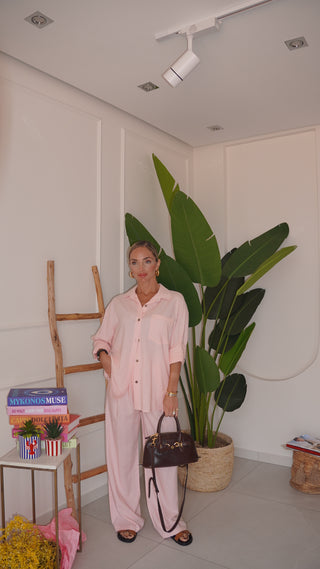 Coordinato KAROL in LINO pink