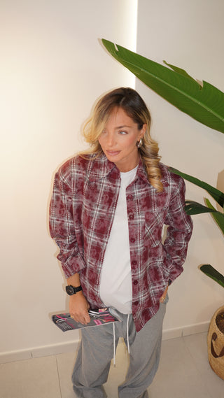 Camicia LONDON bordeaux