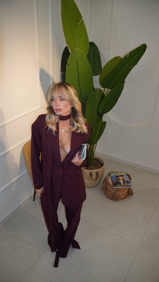 Tailleur AURA bordeaux