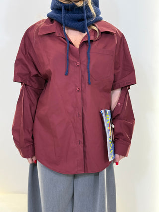 Camicia MINIMAL bordeaux