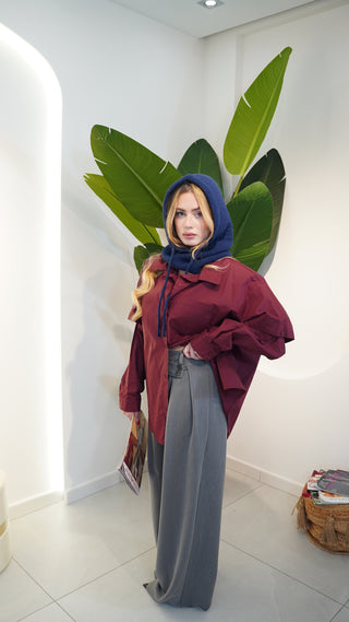 Camicia MINIMAL bordeaux