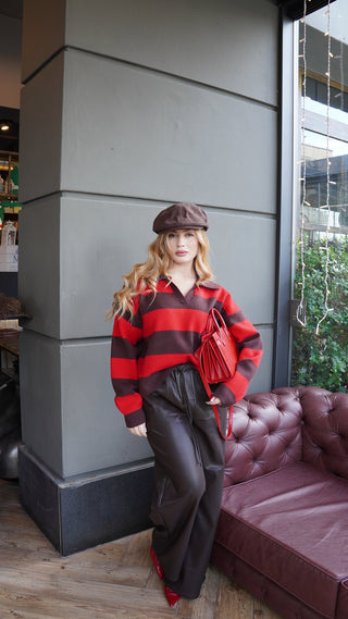 Pullover polo HARRODS red