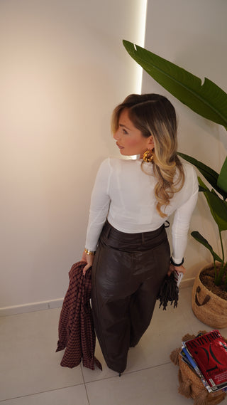 Maglia crop ESSENCIAL white