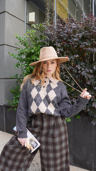 Pullover polo KENNY grigio