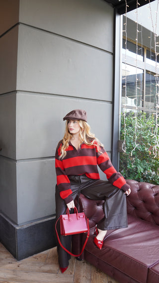 Pantalone ecopelle KOYN brown