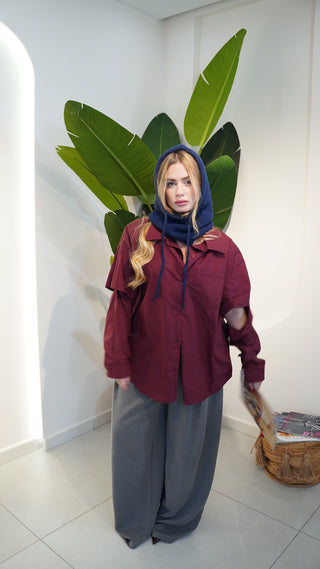 Camicia MINIMAL bordeaux