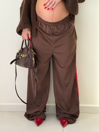 Pantalone PHARREL brown/red