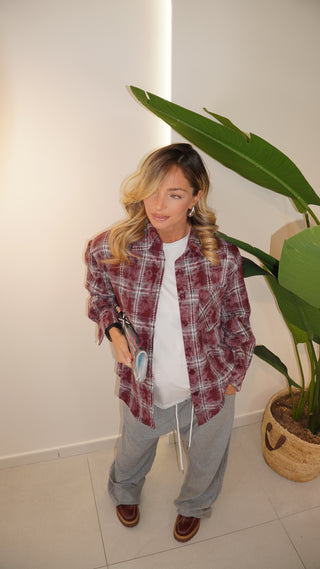 Camicia LONDON bordeaux