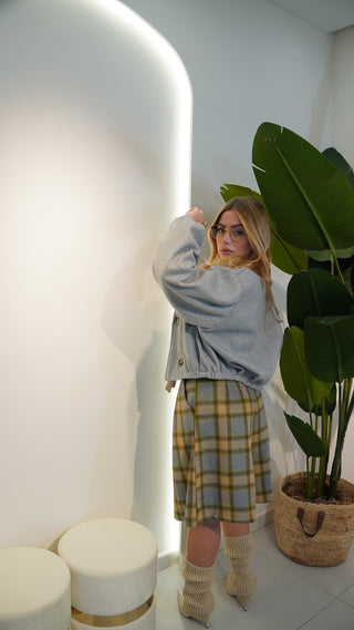 Cappotto LIAM CROP grigio