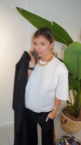 T-shirt spalline BASIC bianca