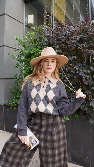 Pullover polo KENNY grigio