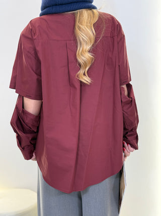 Camicia MINIMAL bordeaux