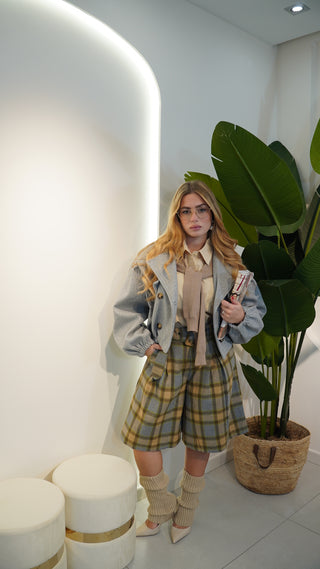 Cappotto LIAM CROP grigio