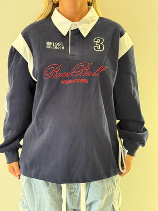 Felpa BASEBALL blu