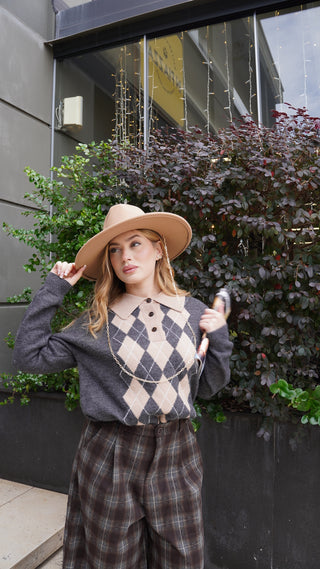 Pullover polo KENNY grigio