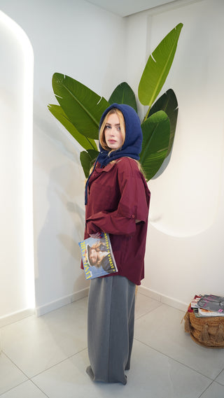 Camicia MINIMAL bordeaux