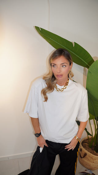 T-shirt spalline BASIC bianca