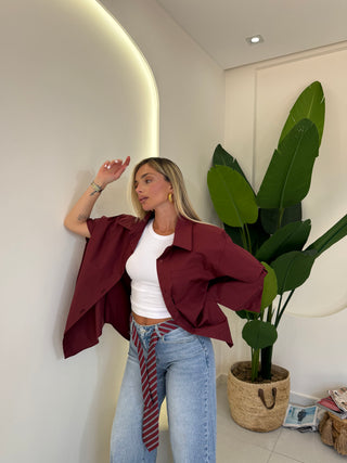 Camicia MINIMAL bordeaux