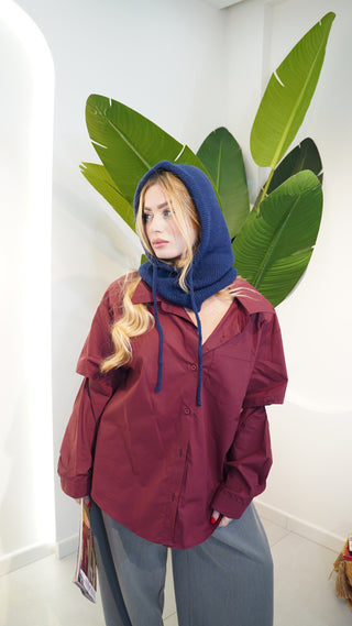 Camicia MINIMAL bordeaux