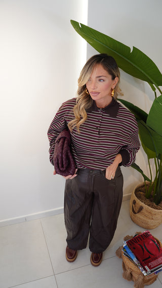 Pantalone ecopelle CHOCOLATE brown