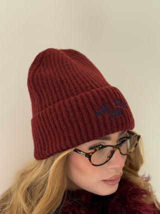 Berretto in lana NEW YORK bordeaux