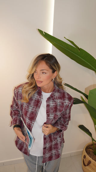 Camicia LONDON bordeaux