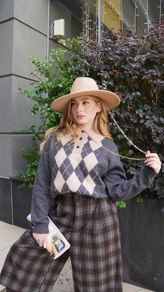 Pullover polo KENNY grigio