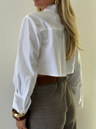 Camicia CROP white