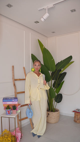 Coordinato KAROL in LINO yellow