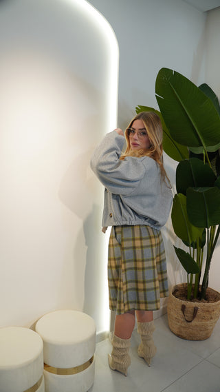 Cappotto LIAM CROP grigio