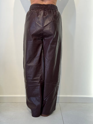 Pantalone ecopelle BURGUNDY
