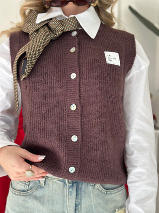 Gilet NEW YORK CITY brown