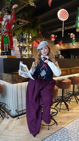 Pantalone AVRIL bordeaux