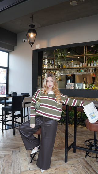 Pantalone ecopelle KOYN brown