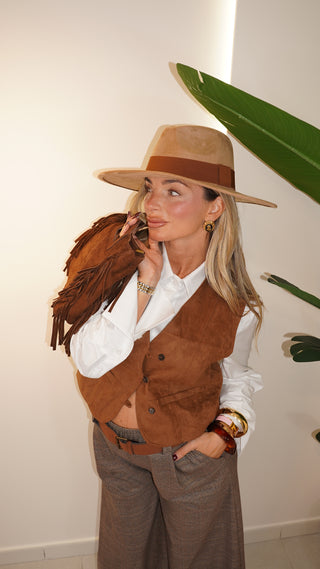 Camicia CROP white