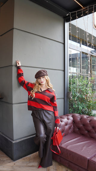 Pantalone ecopelle KOYN brown